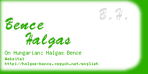 bence halgas business card